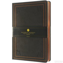 Victoria's Journals - Victoria Journals Vintage Old Book Defter Düz 14x20cm 128 Sayfa Mat Siyah 123-9108
