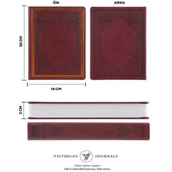 Victorias Journals Vintage Old Book Sketch 14x20cm 110g - Thumbnail