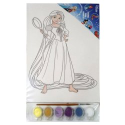 Ponart - Ponart Rapunzel baskılı tuval 25x35cm TWD-C104 The Walt Disney