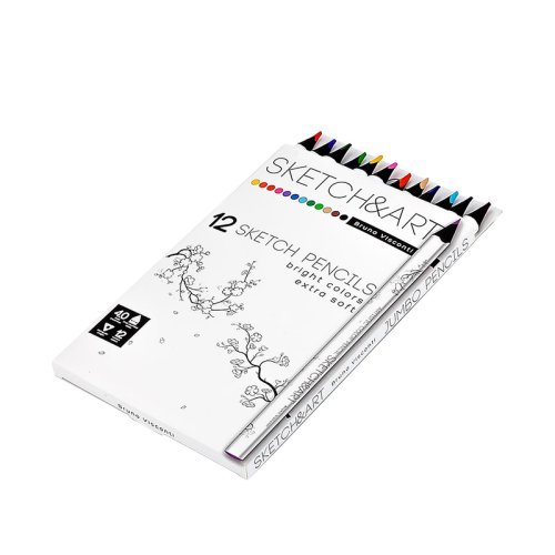 Sketch&Art Profesyonel Kuru Boya Kalemi Kalın Gövde 4mm 12 Renk No:30-0114