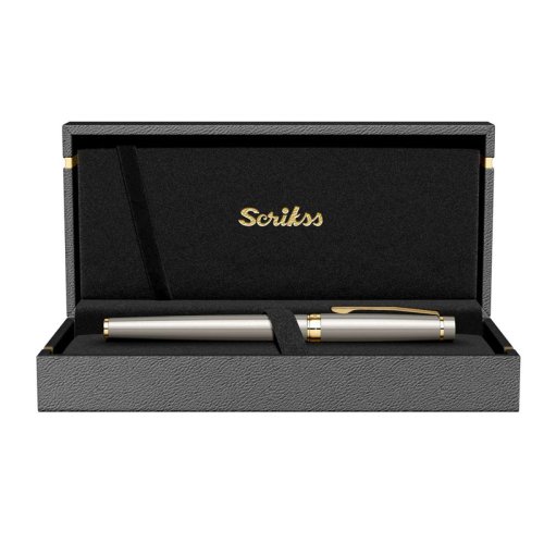 Scrikss 38 Dolma Kalem Saten Altın Lüks Kutuda