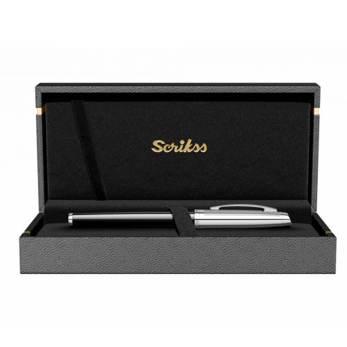 Scrikss 39 Dolma Kalem Siyah Krom Lüx Kutuda