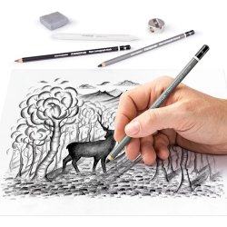 Staedtler Mars Lumograph Kömür Füzen Çizim Seti 12li - Thumbnail