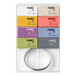 Fimo - Fimo Soft Polimer Kil Seti Trend Renkler 8x25g + Metal Bilezik 8023 C8-1 (1)