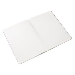 Fabriano EcoQua Staplebound Notebook Navy Blue Blank 90g A4 - Thumbnail