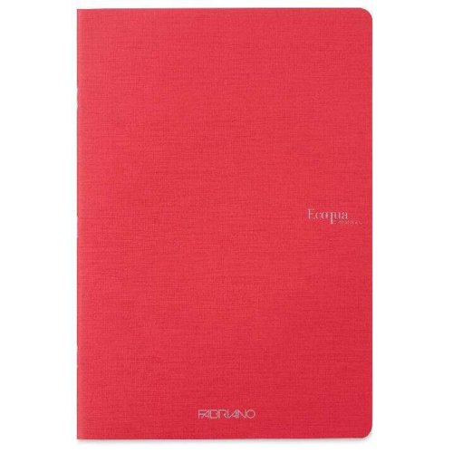 Fabriano EcoQua Staplebound Notebook Red Blank 90g A4
