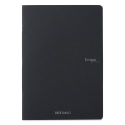 Fabriano - Fabriano EcoQua Staplebound Notebook Siyah Blank 90g A4