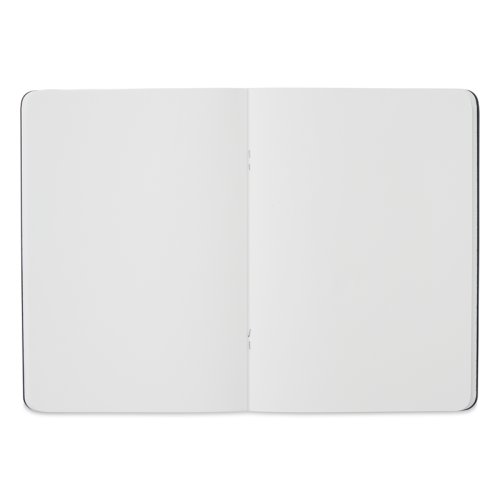 Fabriano EcoQua Staplebound Notebook Black Blank 90g A5