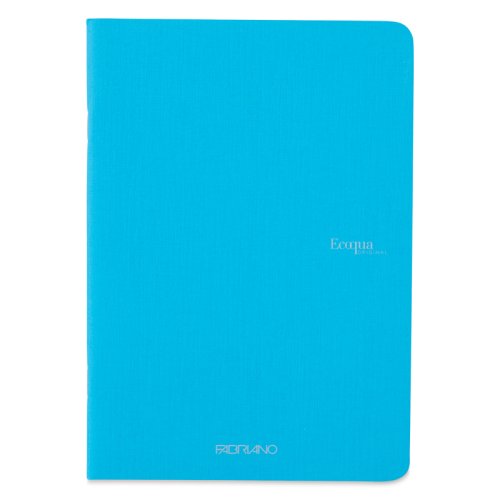 Fabriano EcoQua Staplebound Notebook Turkuaz Blank 90g A5