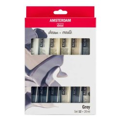 Amsterdam - Amsterdam Akrilik Boya Seti Set Greys 12x20ml