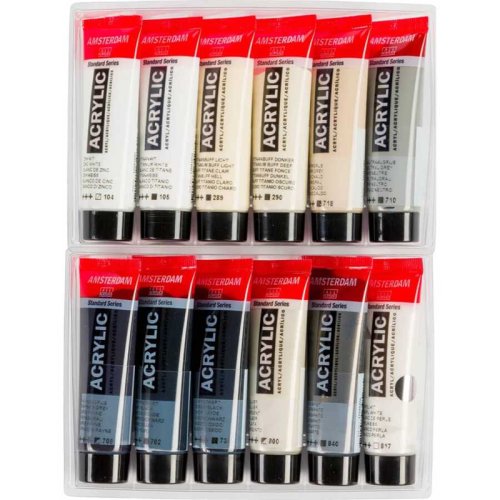 Amsterdam Akrilik Boya Seti Set Greys 12x20ml
