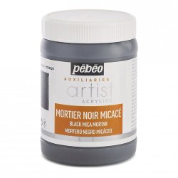 Pebeo - Pebeo Acrylic Black Mica Mortar Siyah Mika Harcı 250ml