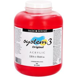 Daler Rowney - Daler Rowney System 3 Akrilik Boya 2500ml Cadmium Red Hue