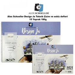 Alex Schoeller Design Ja Teknik Çizim ve Eskiz Defteri 15 Yaprak 180g - Thumbnail
