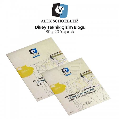 Alex Schoeller Dikey Teknik Çizim Bloğu 80g 20 Yaprak