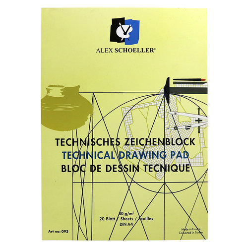 Alex Schoeller Dikey Teknik Çizim Bloğu 80g 20 Yaprak