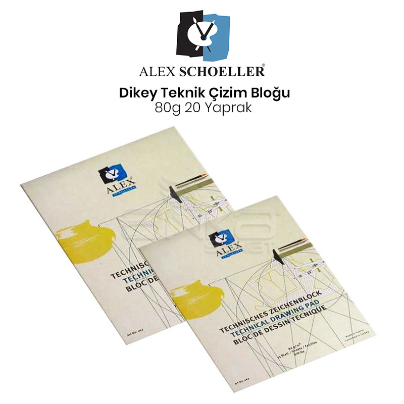 Alex Schoeller Dikey Teknik Çizim Bloğu 80g 20 Yaprak