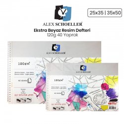 Alex Schoeller Ekstra Beyaz Resim Defteri 120g 40 Yaprak - Thumbnail