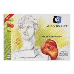 Alex Schoeller - Alex Schoeller İnce Dokulu Resim Defteri 120g 15 Yaprak 50x70cm