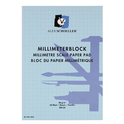 Alex Schoeller Milimetrik Blok Mavi 80g 20 Yaprak - Thumbnail