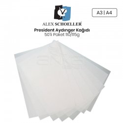 Alex Schoeller President Aydınger Kağıdı 50li Paket 110/115g - Thumbnail