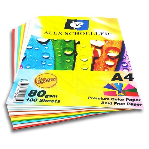 Alex Schoeller Renkli Fotokopi Kağıdı A4 80g 100 Adet ALX-779