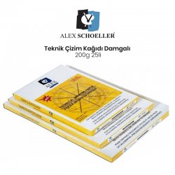 Alex Schoeller Teknik Çizim Kağıdı Damgalı 25li 200g - Thumbnail