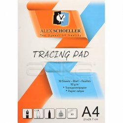 Alex Schoeller - Alex Schoeller Tracing Pad Aydınger Çizim Blok 90g A4 30 Yaprak