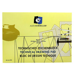 Alex Schoeller Yatay Teknik Çizim Bloğu 80g 20 Yaprak - Thumbnail
