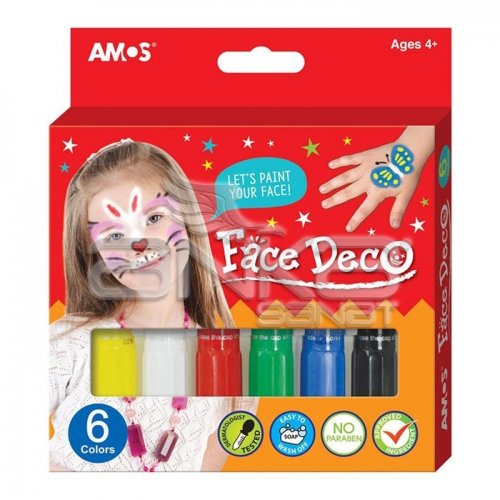 Amos Face Deco Yüz Boyası 6lı