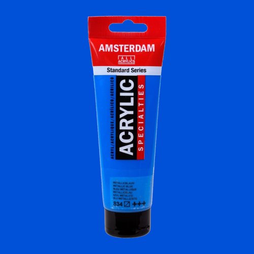 Amsterdam Akrilik Boya 120ml 834 Metallic Blue - 834 Metallic Blue