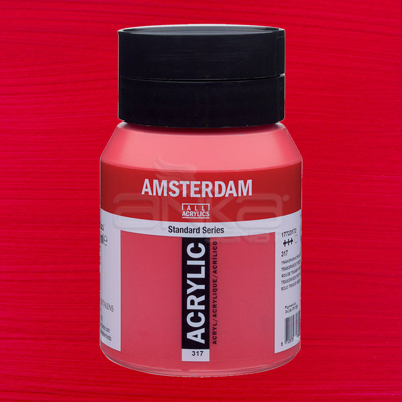 Amsterdam Akrilik Boya 500ml 317 Transparan Red Medium