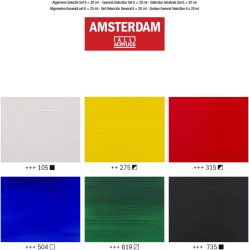 Amsterdam Akrilik Boya Seti General Selection 6x20ml - Thumbnail