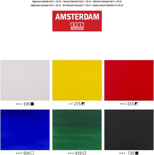 Amsterdam Akrilik Boya Seti General Selection 6x20ml