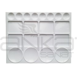 Anka Art Plastik Dikdörtgen Palet 20 Gözlü 32x25cm - Thumbnail