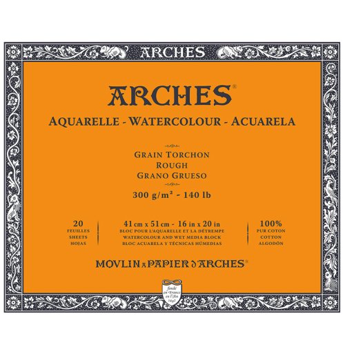 Arches Sulu Boya Blok Defter Rough 300g 20 Yaprak 41x51cm