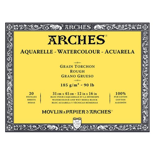 Arches Sulu Boya Blok Defter Rough 185g 20 Yaprak 31x41cm
