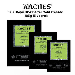Arches - Arches Sulu Boya Blok Defter Cold Pressed 185g 15 Yaprak
