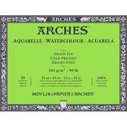 Arches - Arches Sulu Boya Blok Defter Cold Pressed 185g 20 Yaprak (1)