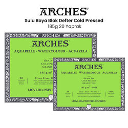 Arches - Arches Sulu Boya Blok Defter Cold Pressed 185g 20 Yaprak