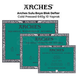 Arches - Arches Sulu Boya Blok Defter Cold Pressed 640g 10 Yaprak