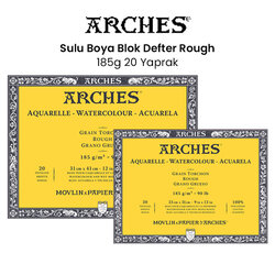 Arches Sulu Boya Blok Defter Rough 185g 20 Yaprak - Thumbnail