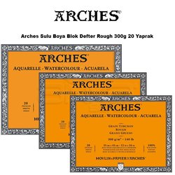 Arches Sulu Boya Blok Defter Rough 300g 20 Yaprak - Thumbnail