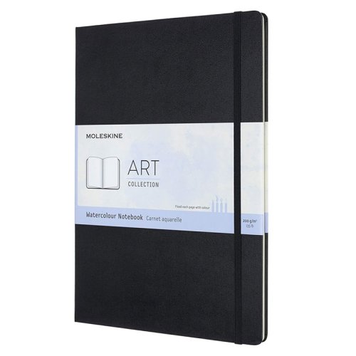 Moleskine Art Collection Watercolour Notebook Sulu Boya Defteri 21x29cm Black
