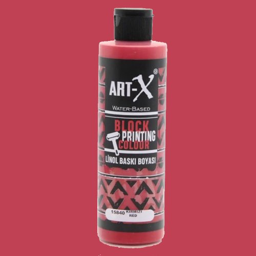 Art-X Su Bazlı Linol Baskı Boyası 240cc Kırmızı - Kırmızı