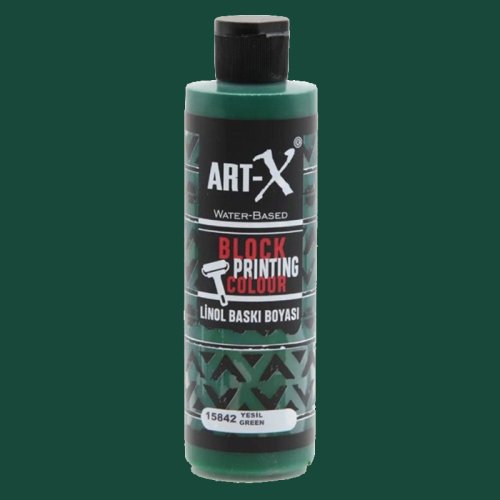 Art-X Su Bazlı Linol Baskı Boyası 240cc Yeşil - Yeşil