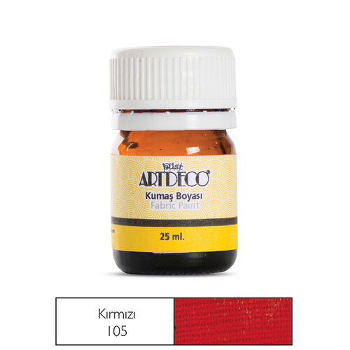 Artdeco 25ml Kumaş Boyası Kırmızı No:105 - 105 Kırmızı