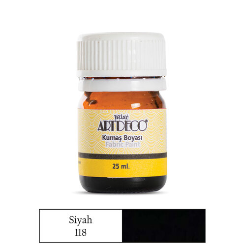 Artdeco 25ml Kumaş Boyası Siyah No:118 - 118 Siyah