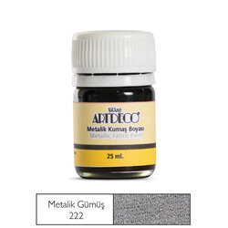 Artdeco - Artdeco 25ml Metalik Kumaş Boyası Gümüş No:222