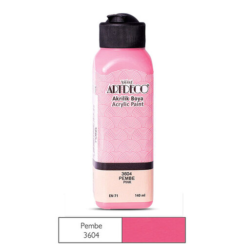 Artdeco Akrilik Boya 140ml 3604 Pembe - 3604 Pembe